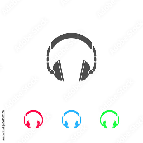Headphone icon flat
