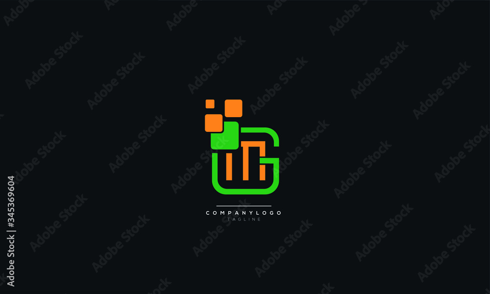 Fototapeta premium GM MG G M Letter Logo Design Icon Vector Symbol