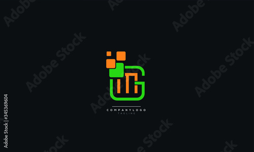 GM MG G M Letter Logo Design Icon Vector Symbol