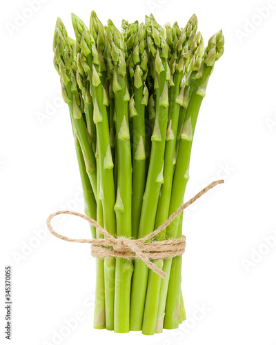 asparagus isolated on white background, clipping path, full depth of field photo