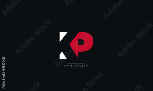 KP Letter Logo Design Icon Vector Symbol