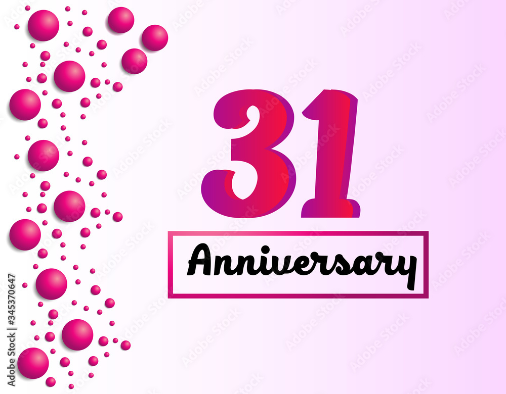 31 years anniversary celebration logo vector template design