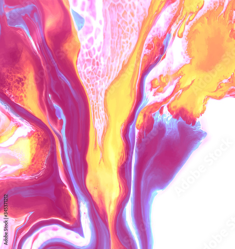 Background of milk and colored diluted paints in it