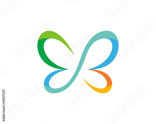 butterfly simple logo icon template