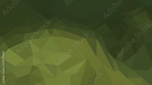 Abstract polygonal background. Geometric Dark Olive Green vector illustration. Colorful 3D wallpaper.