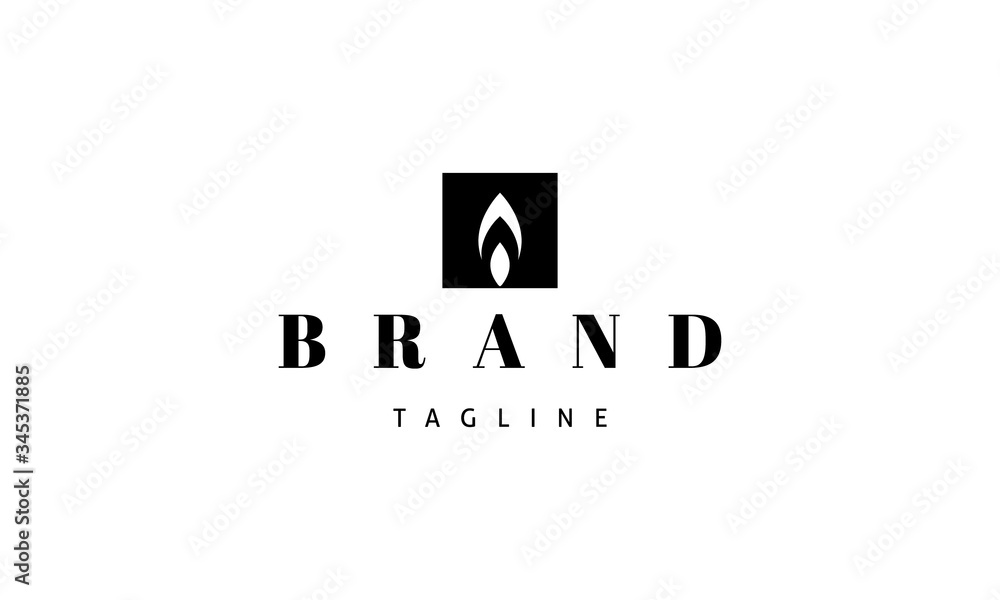 Vector logo on which an abstract image of a candle flame. Vector logo on which an abstract image of a candle flame.