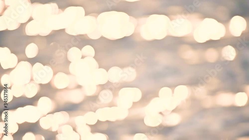 Beautiful blue water surface. Abstract background 3d render with animation waving of waterline.