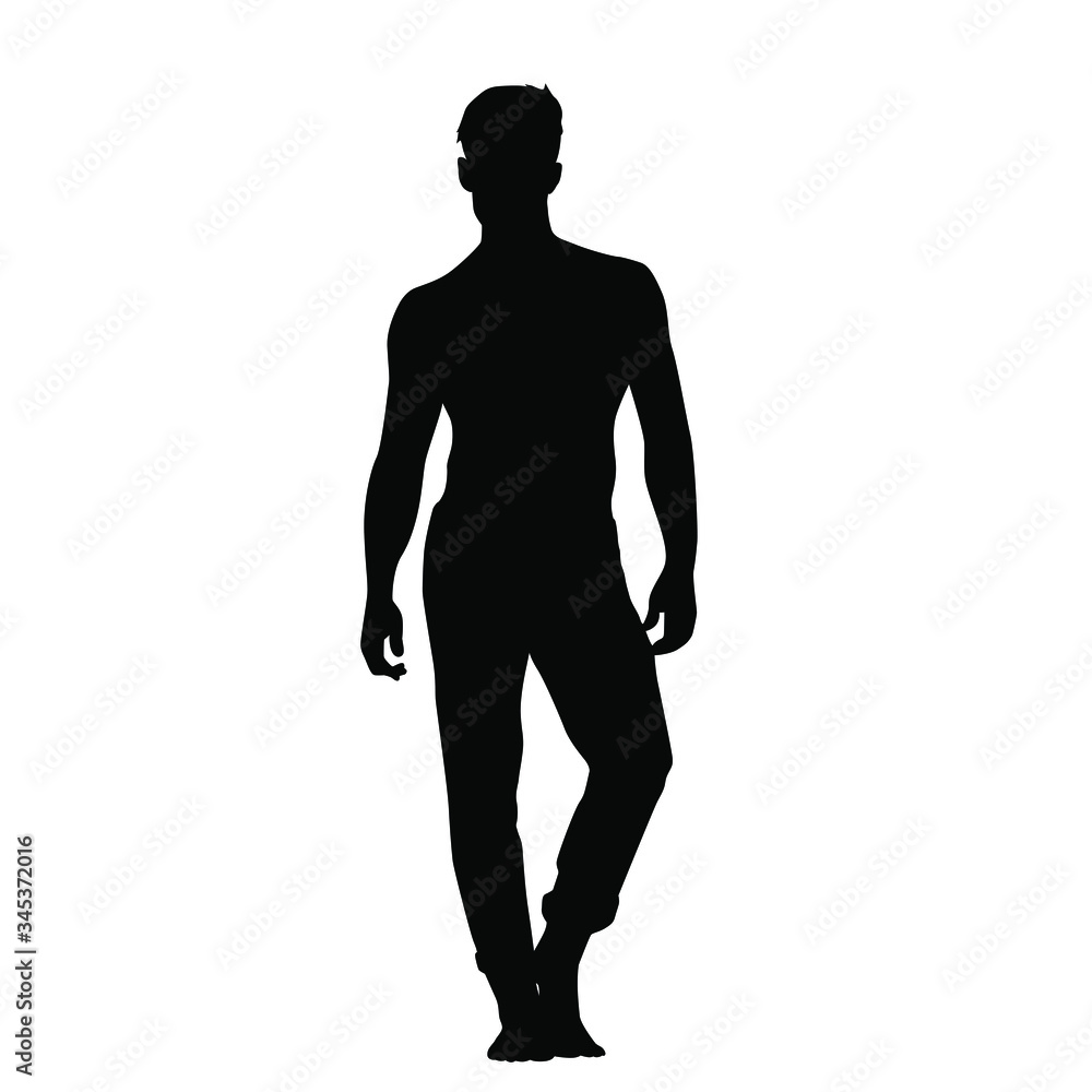 Silhouette of a man's pose Silhouette of a man's pose