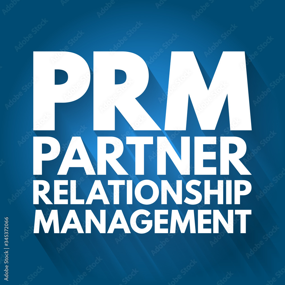 Fototapeta premium PRM - Partner Relationship Management acronym, business concept background