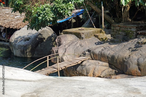 beautiful bo ghe waterfall near hue photo