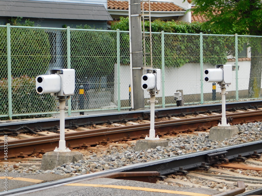 踏切障害物検知装置 Stock Photo Adobe Stock