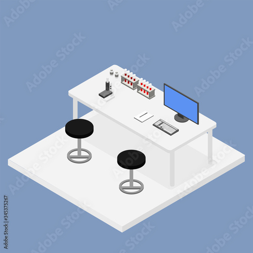 laboratory isometric illustration