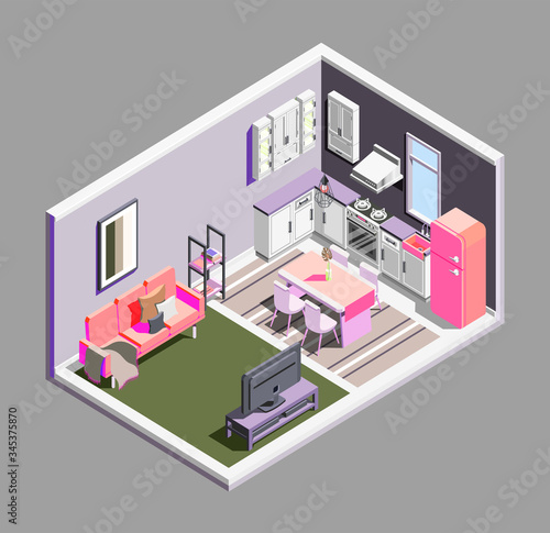 apartment isometric vector
