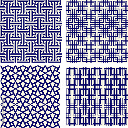 seamless pattern with geometric elements