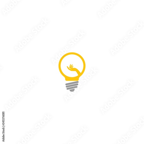 Idea hand bulp lam logo icon