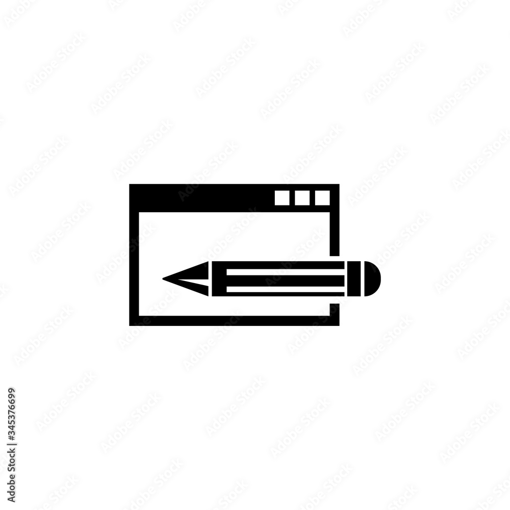 Website Editing, Frontend and Backend Flat Vector Icon Website Editing, Frontend and Backend Flat Vector Icon