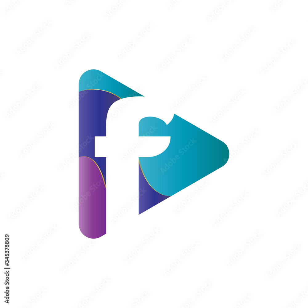 Obraz premium Elegant vector illustration of a triangle with the initials creative logo design