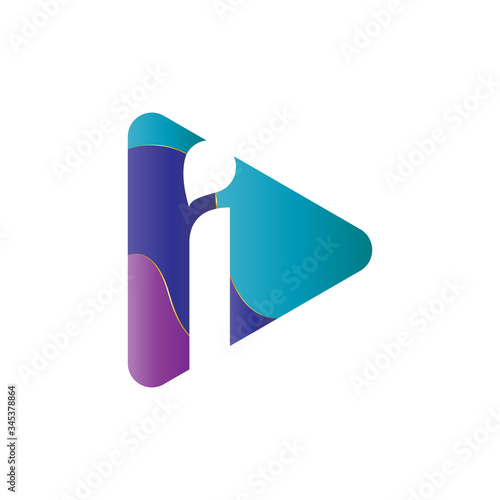 Elegant vector illustration of a triangle with the initials creative logo design