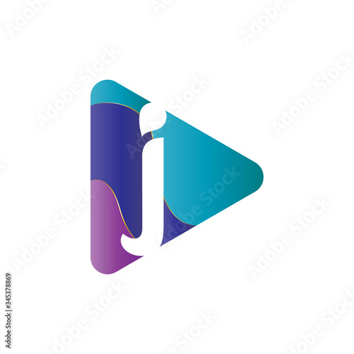 Elegant vector illustration of a triangle with the initials creative logo design