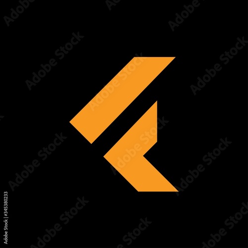Initial letter f logo vector design template