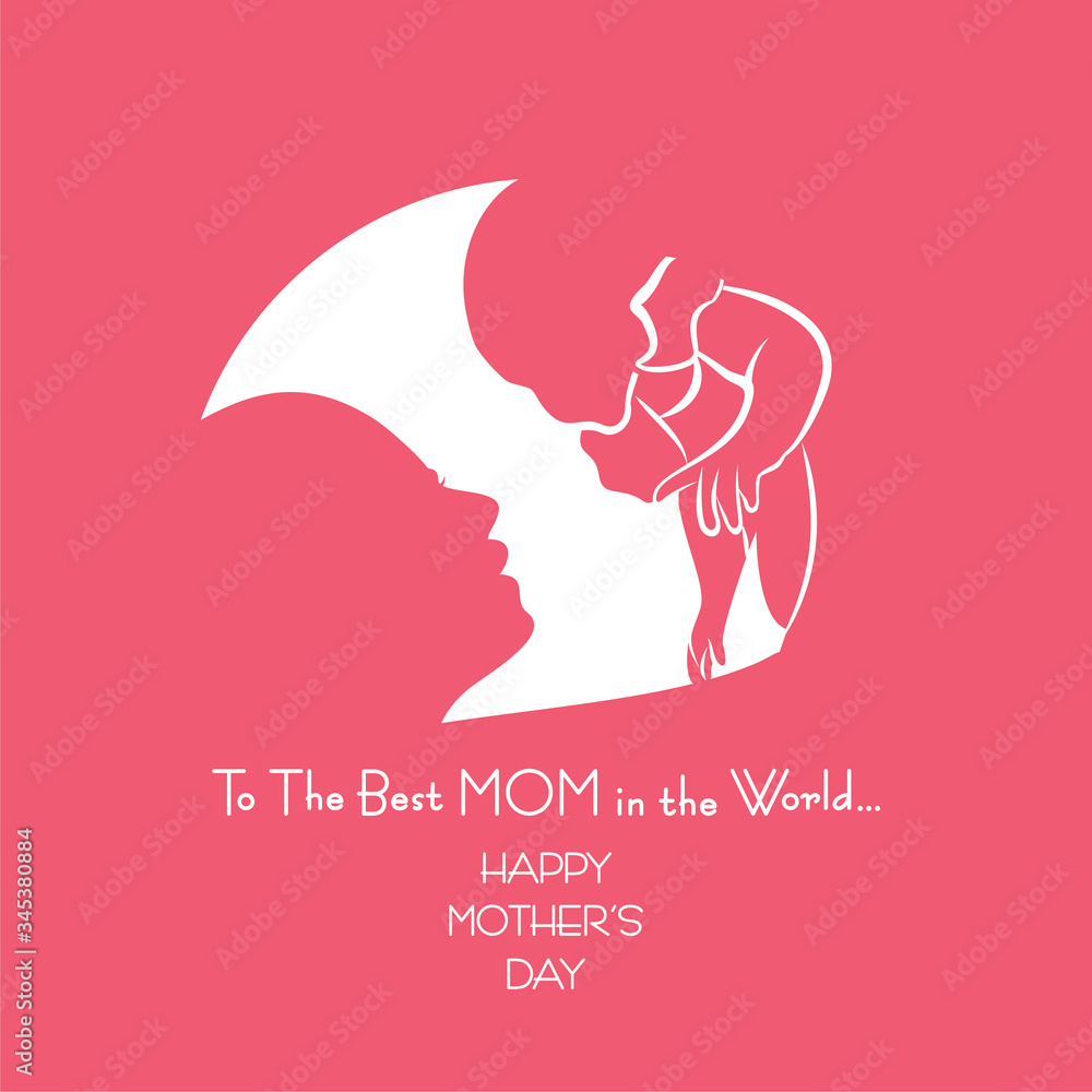 Happy Mother`s Day Greeting, banner or poster,best mom ever concept Happy Mother`s Day Greeting, banner or poster,best mom ever concept