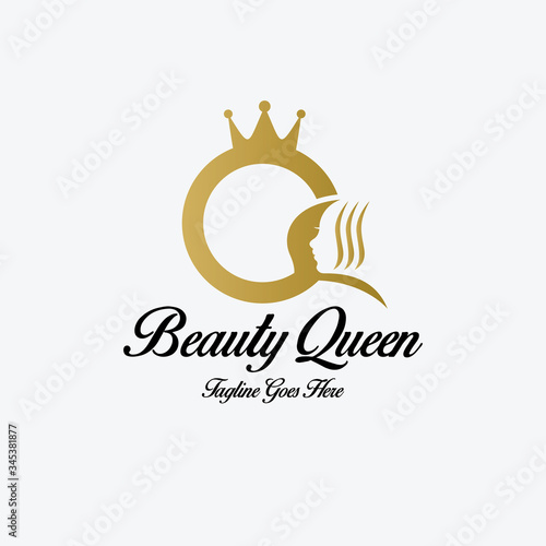 Beauty Queen logo design template. Letter Q icon. Vector illustrstion