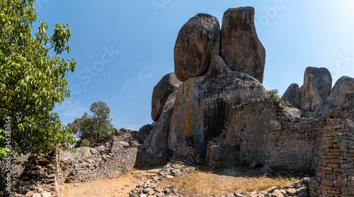 Ancient ruins of Great Zimbabwe (southern Africa) near Lake Mutirikwe