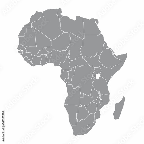 Africa gray map