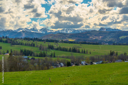 Panorama na Tatry z Dzianisza - z Magury Witowskiej photo