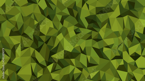 Abstract polygonal background. Geometric Olive Drab vector illustration. Colorful 3D wallpaper.