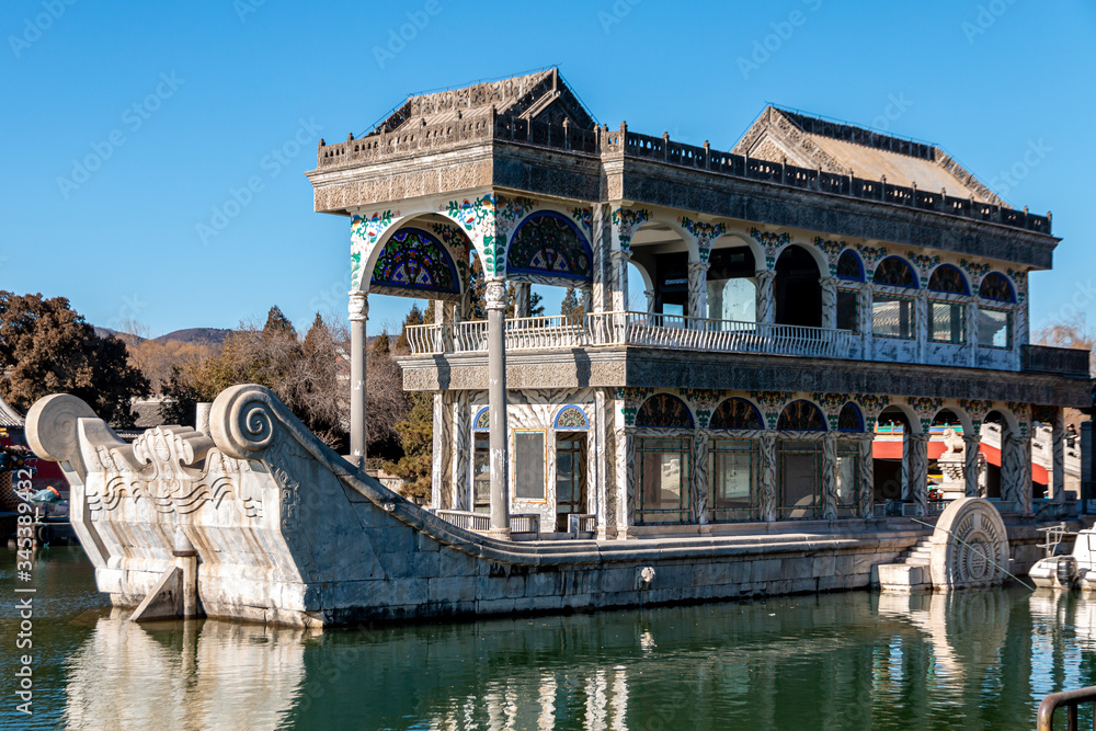Barco de piedra Palacio de Invierno, Beijing, China