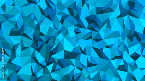 Abstract polygonal background. Geometric Deep Sky Blue vector illustration. Colorful 3D wallpaper.