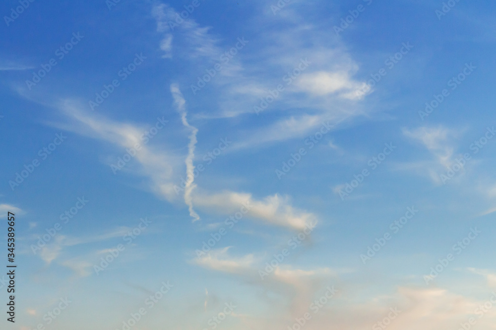 Blue sky with beautiful natural white clouds Blue sky with beautiful natural white clouds