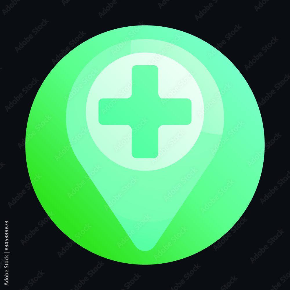 Medical flat icon. Health care vector illustration Medical flat icon. Health care vector illustration