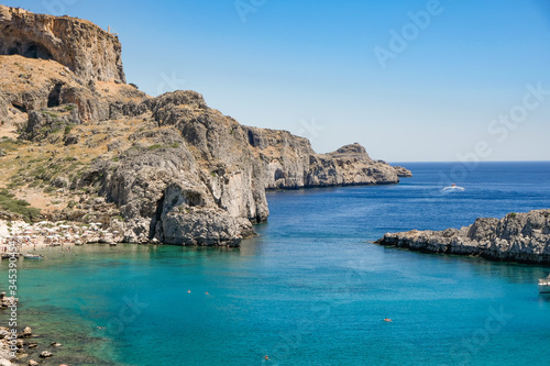 St. Paul's Bay in Lindos, Rhodes, Greece