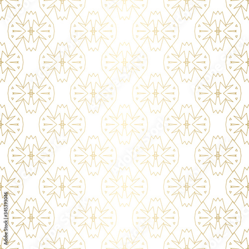 Geometric golden texture pattern. Abstract endless modern design background. Vector illustration eps 10.