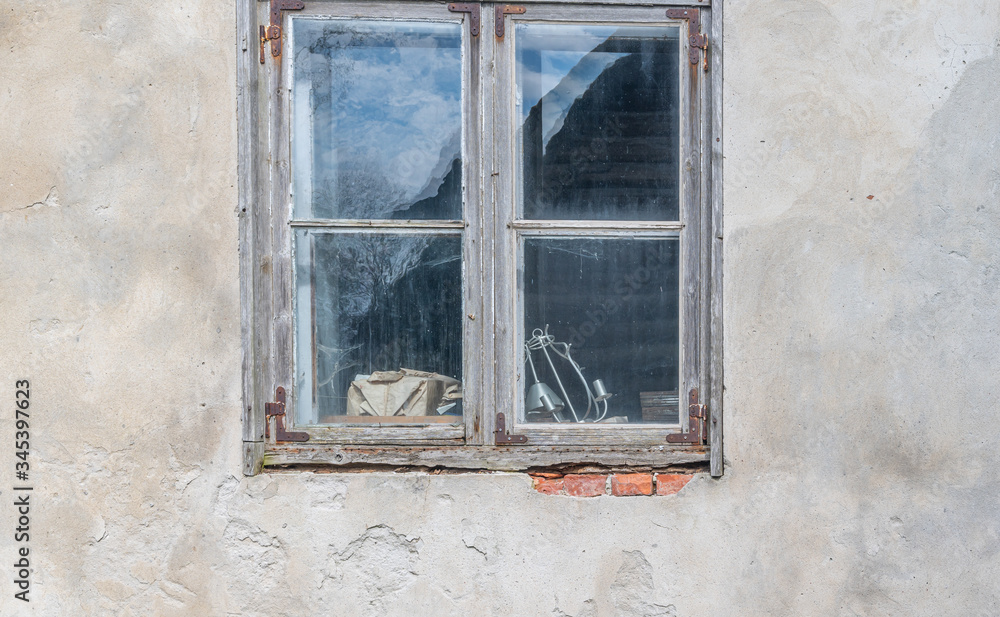 Fototapeta premium old window in the wall