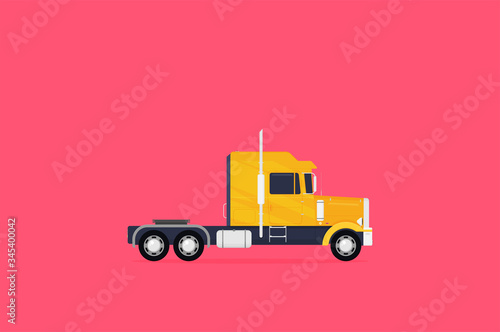 Big semi truck. Vector flat trendy illustration.
