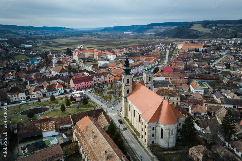 Dumbraveni city view, Sibiu county, Transylvania