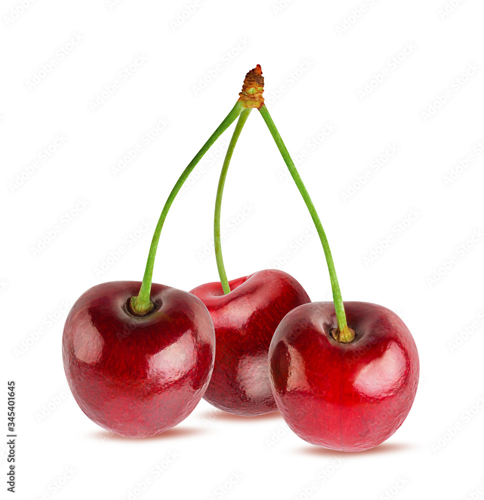 Fresh cherry isolated on white background with clipping path Fresh cherry isolated on white background with clipping path
