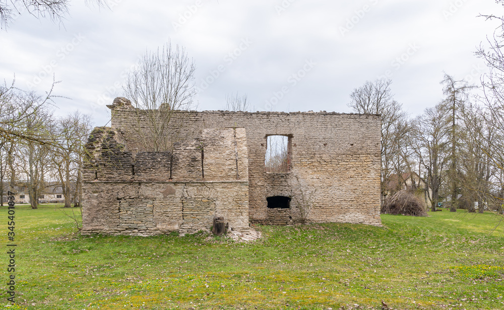 ruins of manor europe estonia