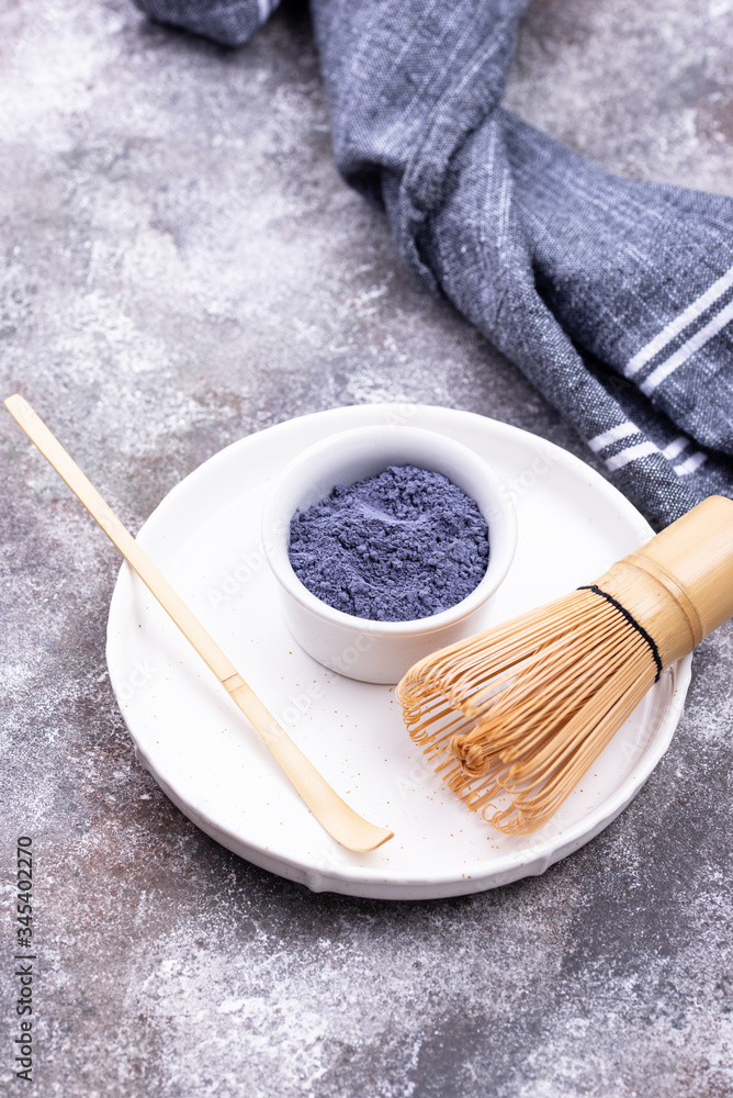 Blue matcha powder from Butterfly pea Blue matcha powder from Butterfly pea