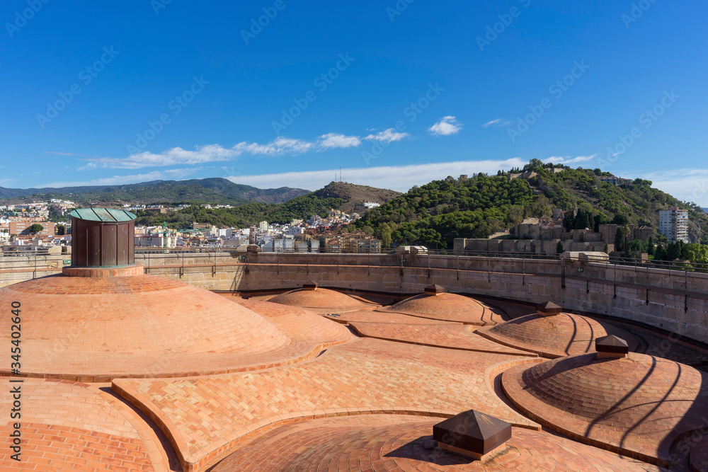The roof of The Cathedral of Málaga is a Roman Catholic church in the city of Málaga in Andalusia in southern Spain.