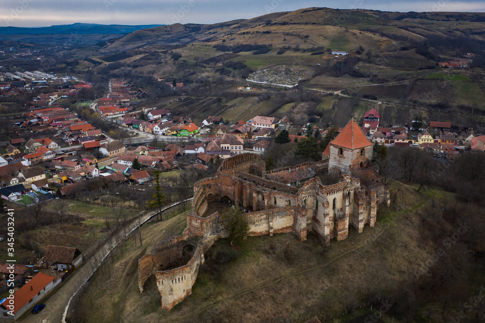 Fototapeta premium Slimnic fortress in Transylvania, Romania