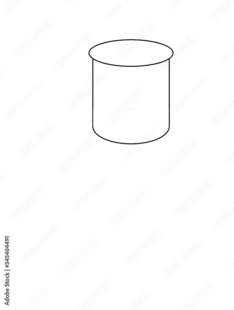 Illustration of empty glass on white Illustration of empty glass on white