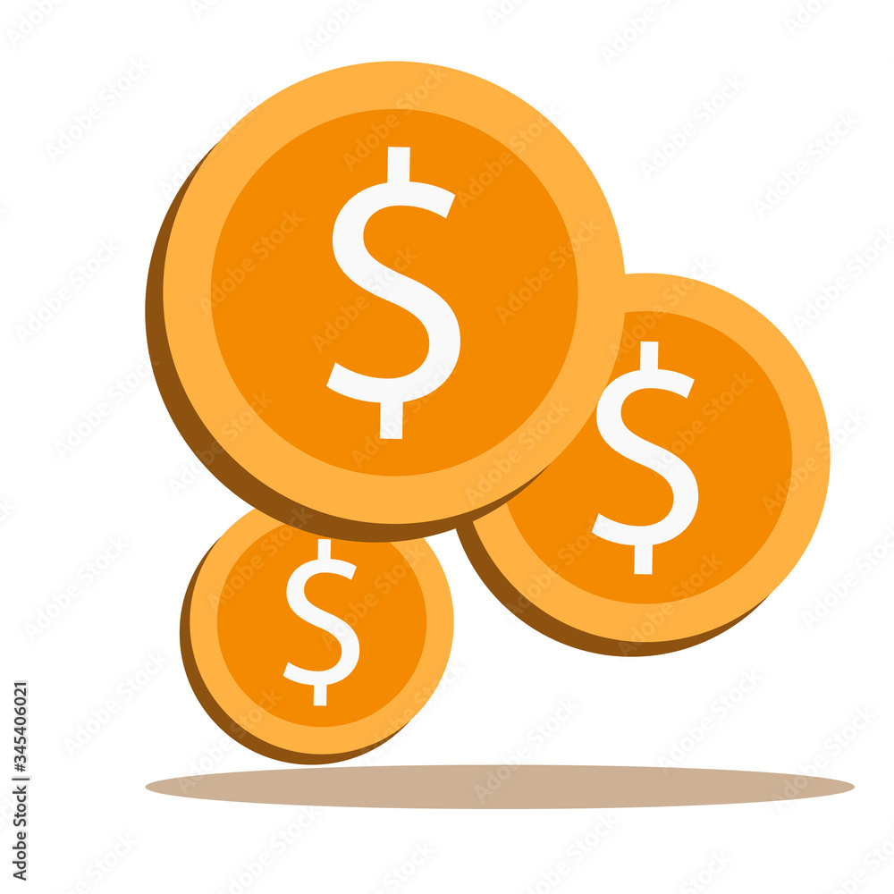 dollar coin icon. vector money - investment symbol dollar coin icon. vector money - investment symbol