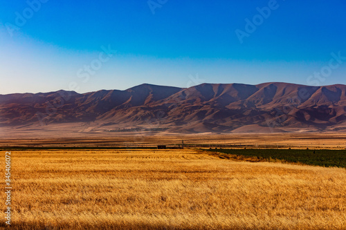 landscape panorama sunset Vardenis Gegharkunik Armenia landmark