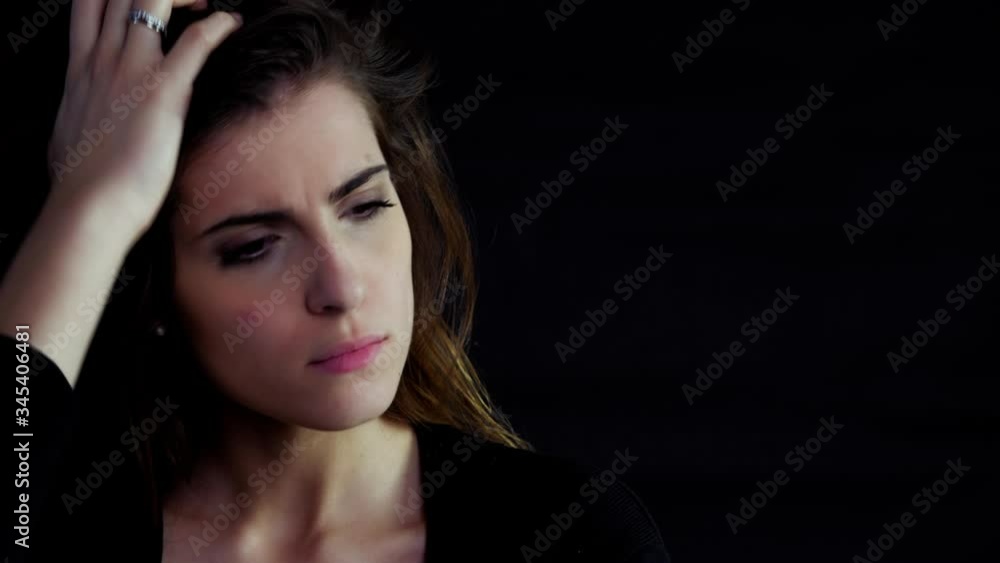 Woman feeling very worried for the future after coronavirus Woman feeling very worried for the future after coronavirus