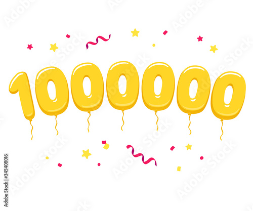 One million golden balloons