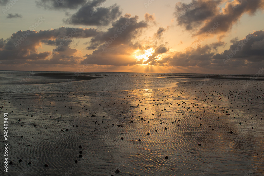 sunset on the beach